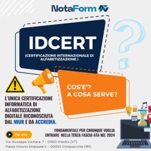 certificazioni Informatiche di Alfabetizzazione Digitale IDCERT riconosciute da ACCREDIA